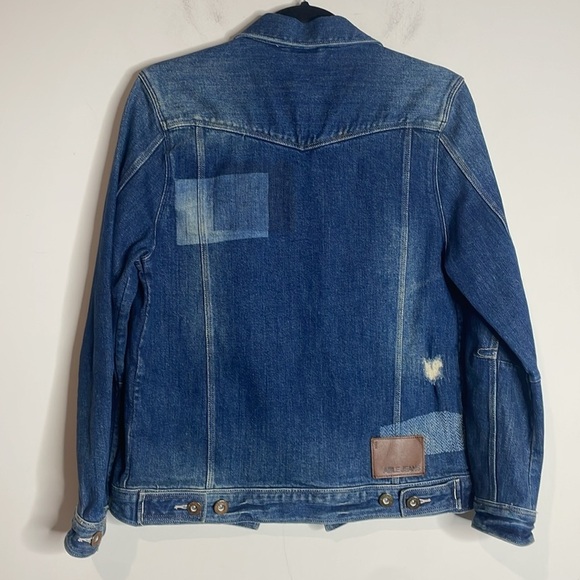 Able Jeans | Women’s Distressed Patchwork Denim Jacket Size Small - Picture 4 of 5